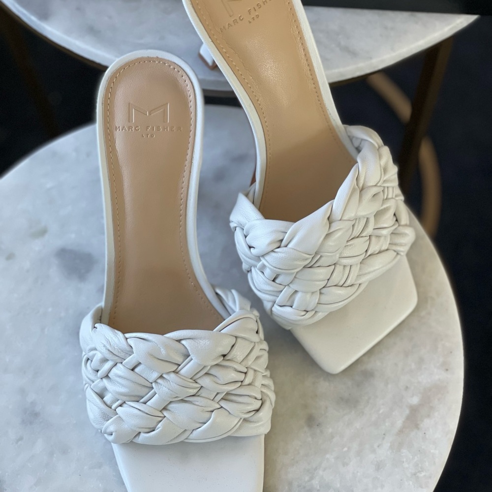 Marc Fisher White Brizo Sandal